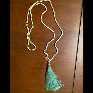 Cocobelle Beaded Tassel Necklace 33 inch